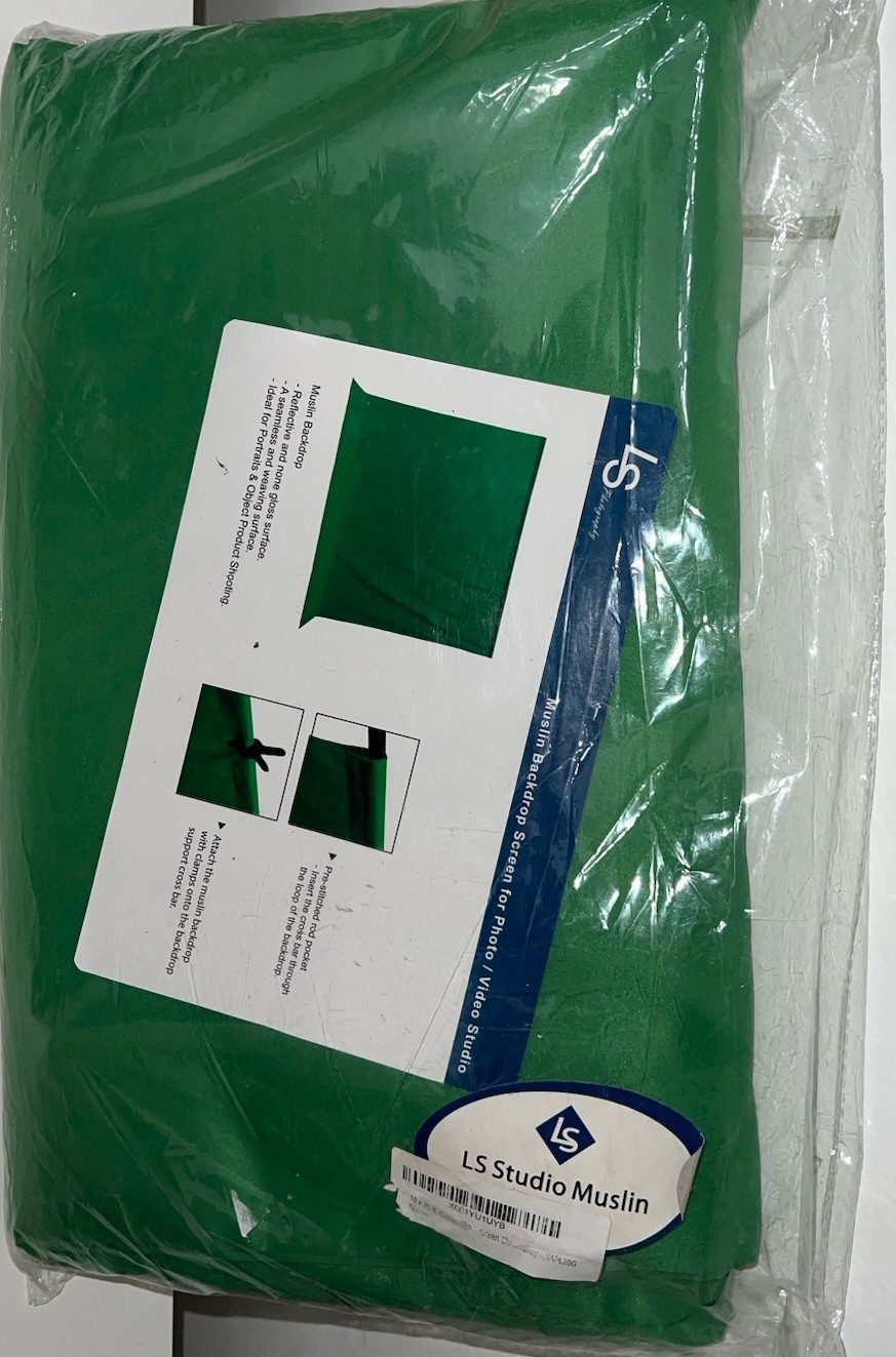 (7)LS Studio 10×20 Green Muslin Backdrop Green Screen Studio Background