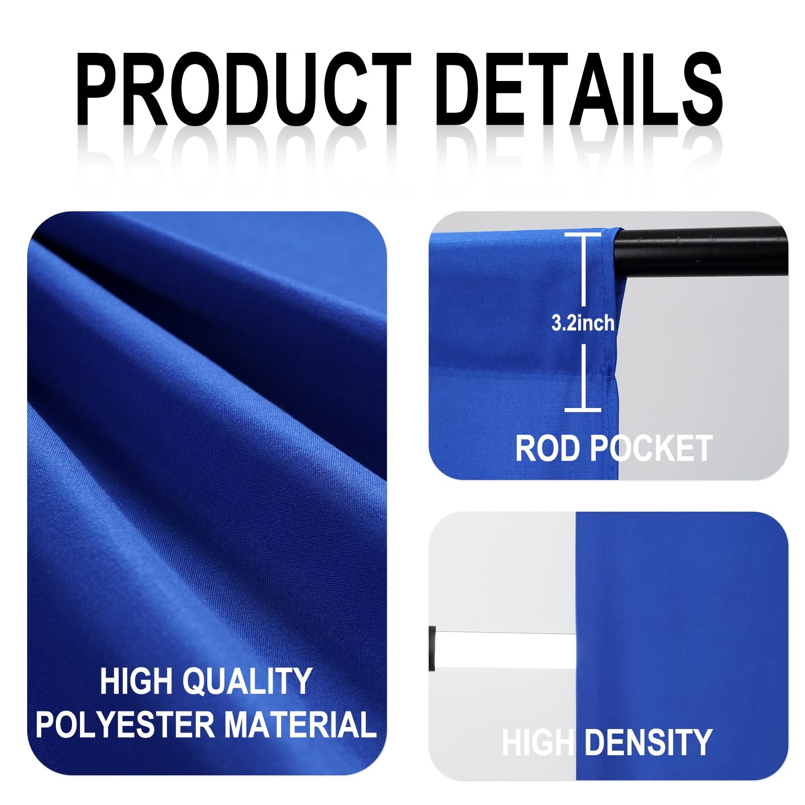 GFCC RoyalBlue Backdrop – 5FTX7FT Photo 5ftx7ft, Royal Blue