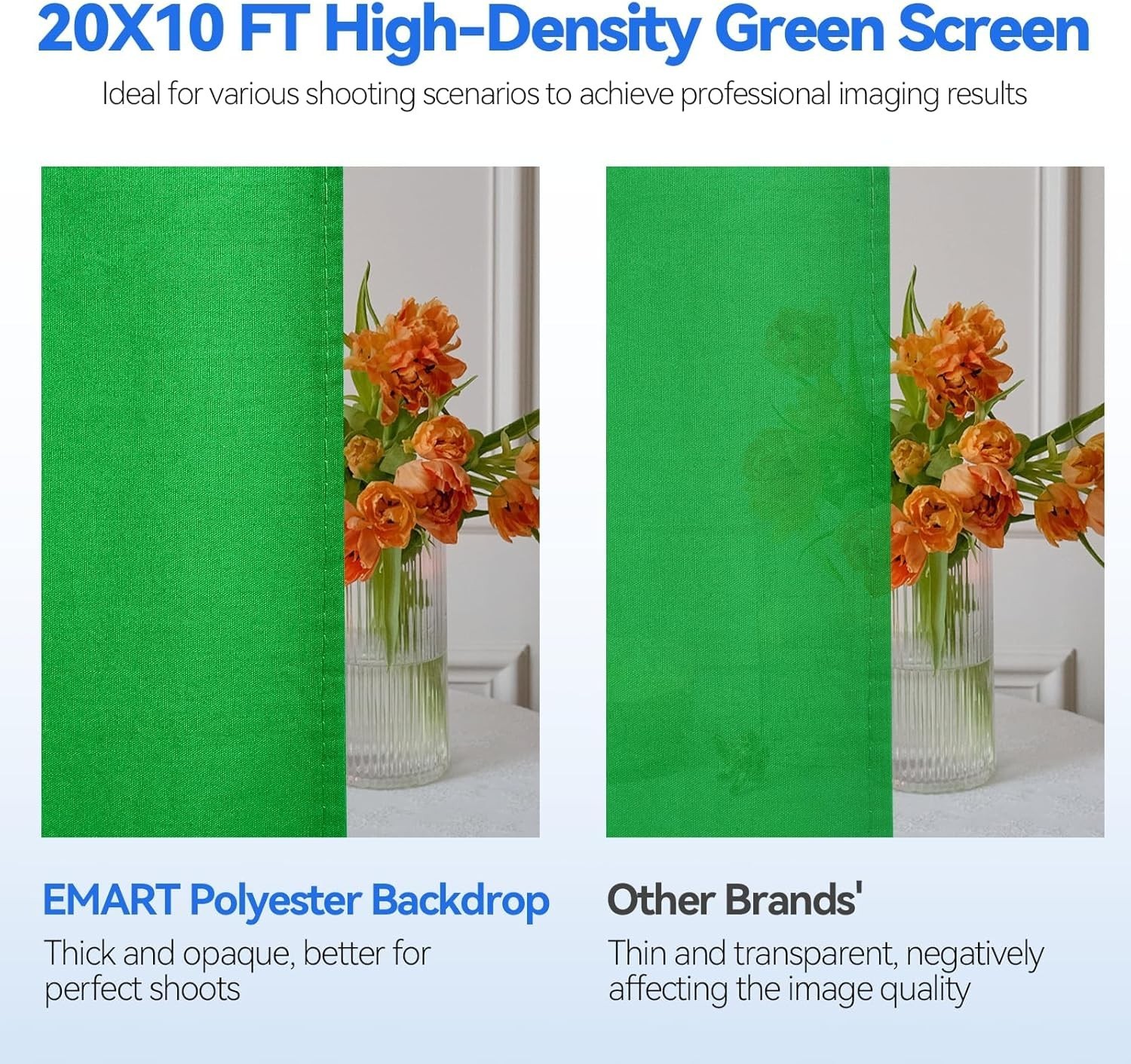 10x20ft Green Screen Kit – Adjustable Photo Studio Stand