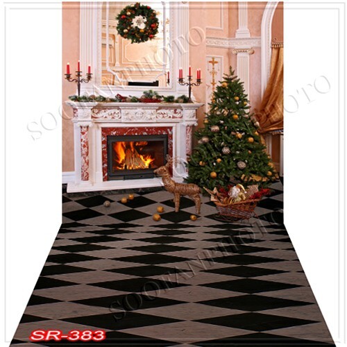10’x20′ CP Christmas Season Scenic Microfiber Fabric background backdrop SR383