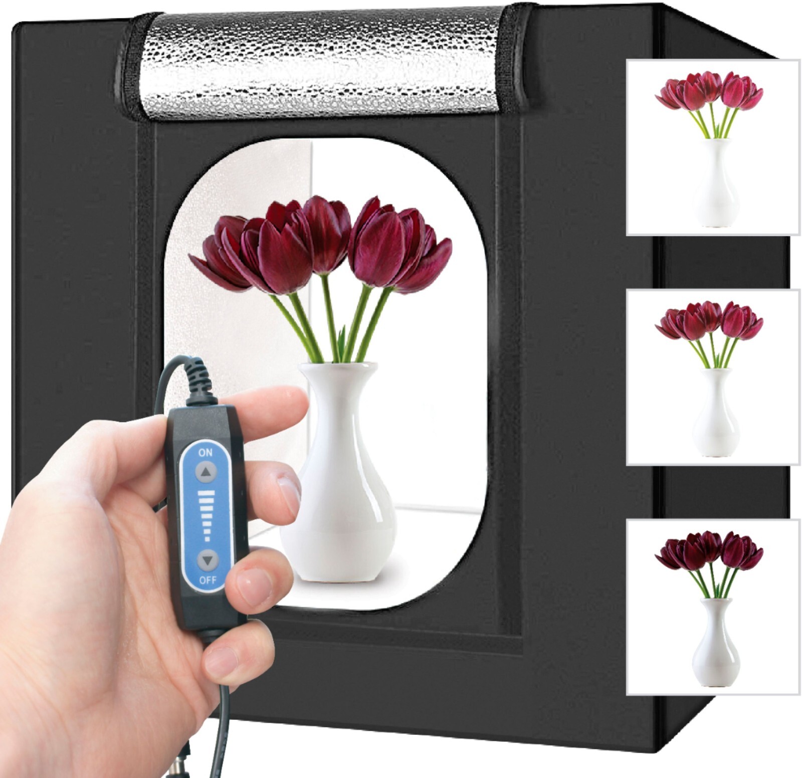 NEW Bower BSP-MPSLB24 24″ Portable Black Photo Studio Background Light Box