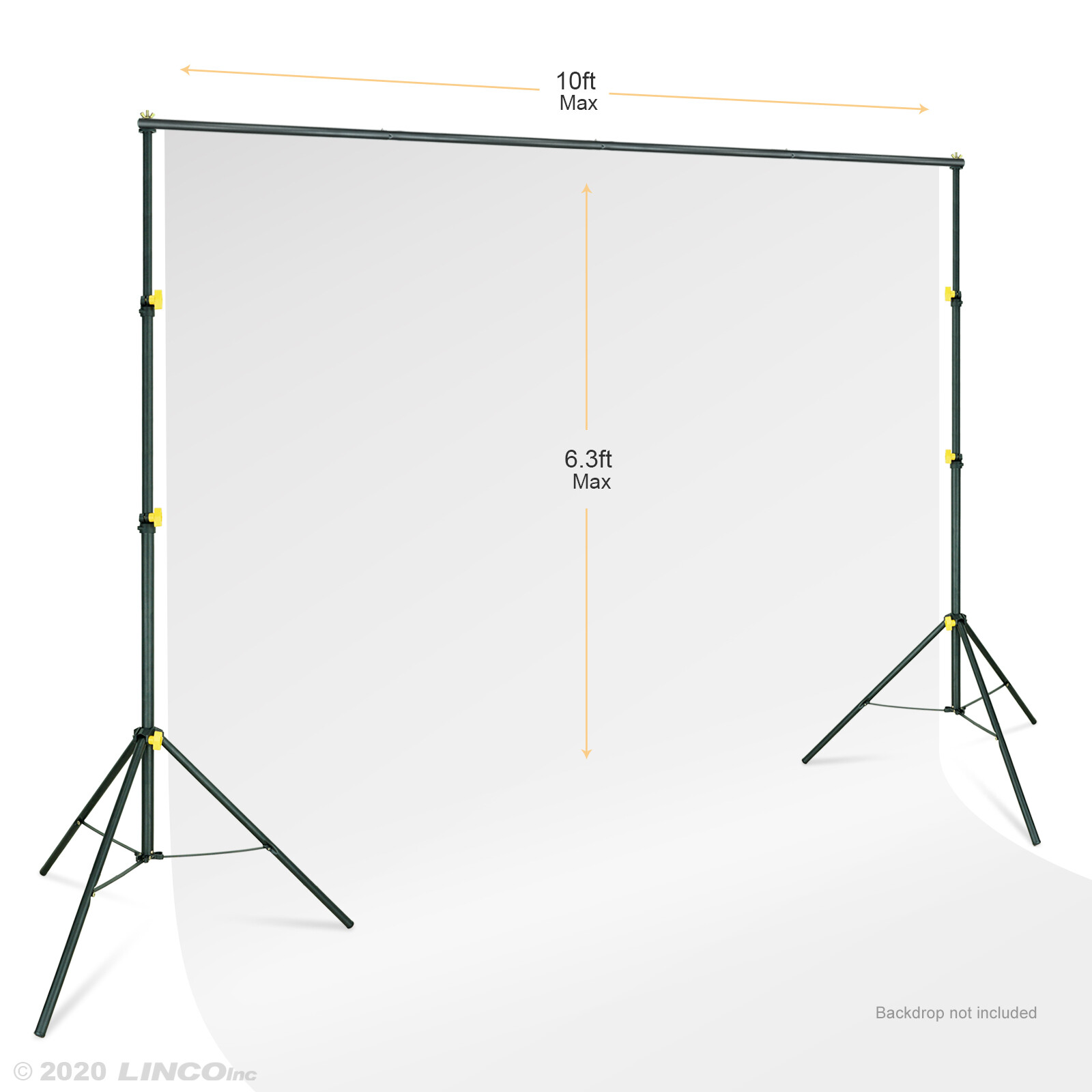 Backdrop Support Stand Kit 10×6.5ft Studio Photo Background Support System