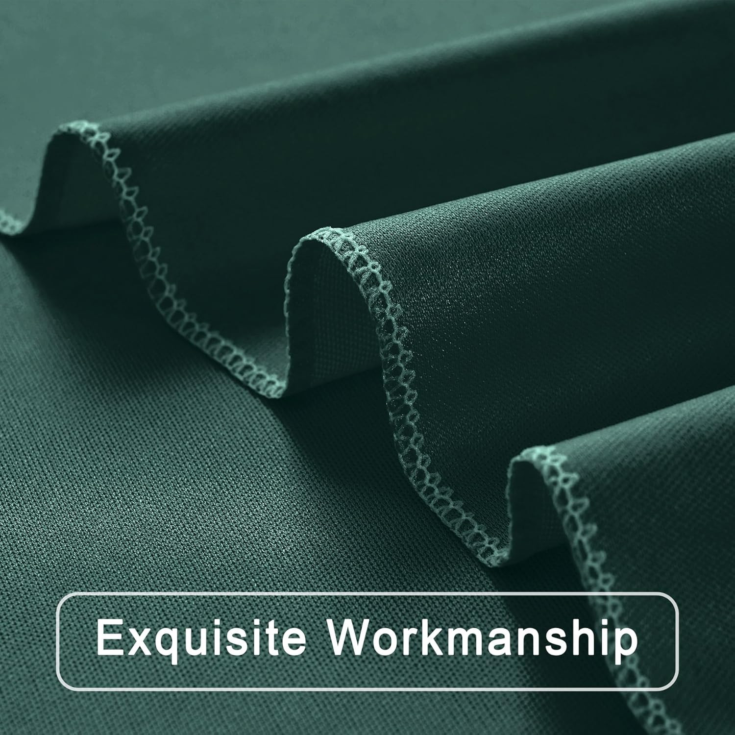 40 Ft Wrinkle-Free Hunter Green Backdrop Curtain for Parties & Photography