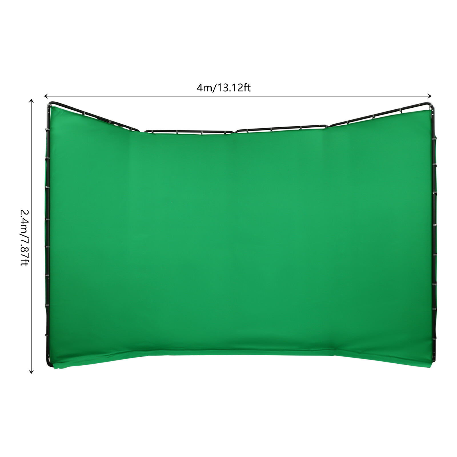 Photography Backdrop Stand Kit with Green Cloth For Photo Studio 12.73*7.55ft