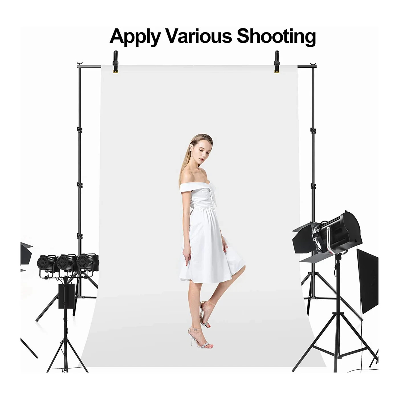 EMART EM-BS2630N 8.5x 10Ft Adjustable Background Stand for Photography Backdrops