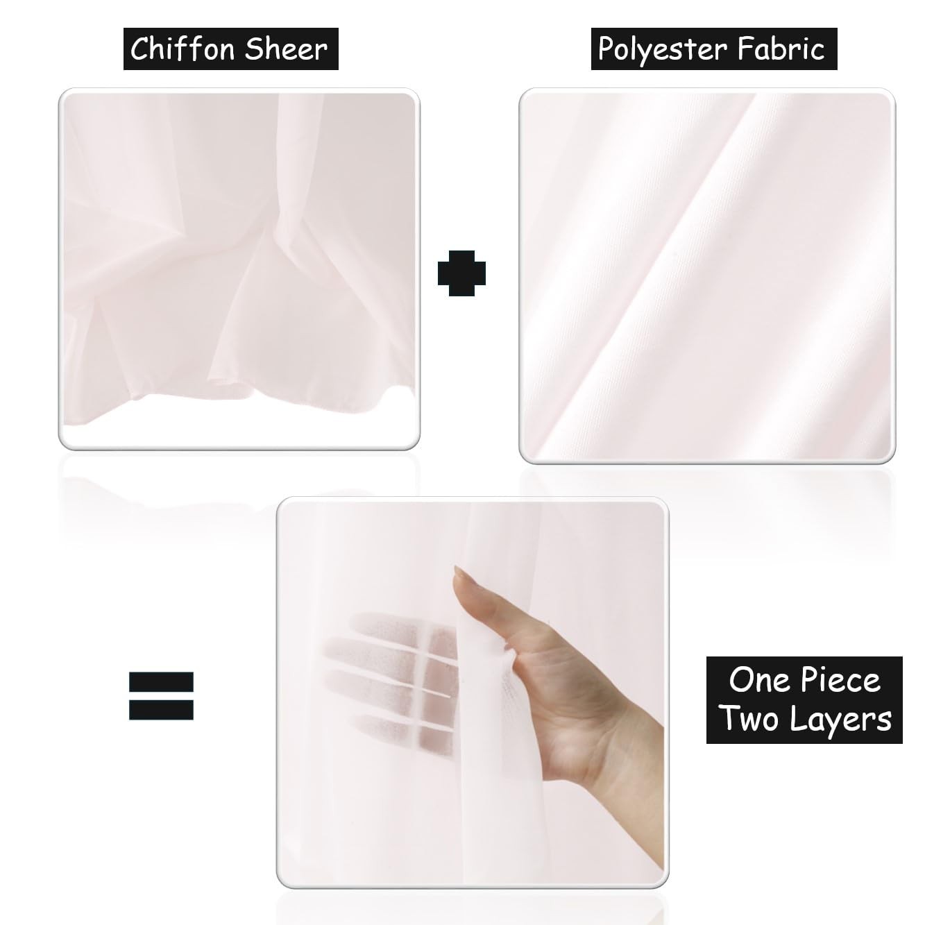 10 x 8 Ft Two Layers Backdrop White Chiffon Tulle Polyester Garage Divider