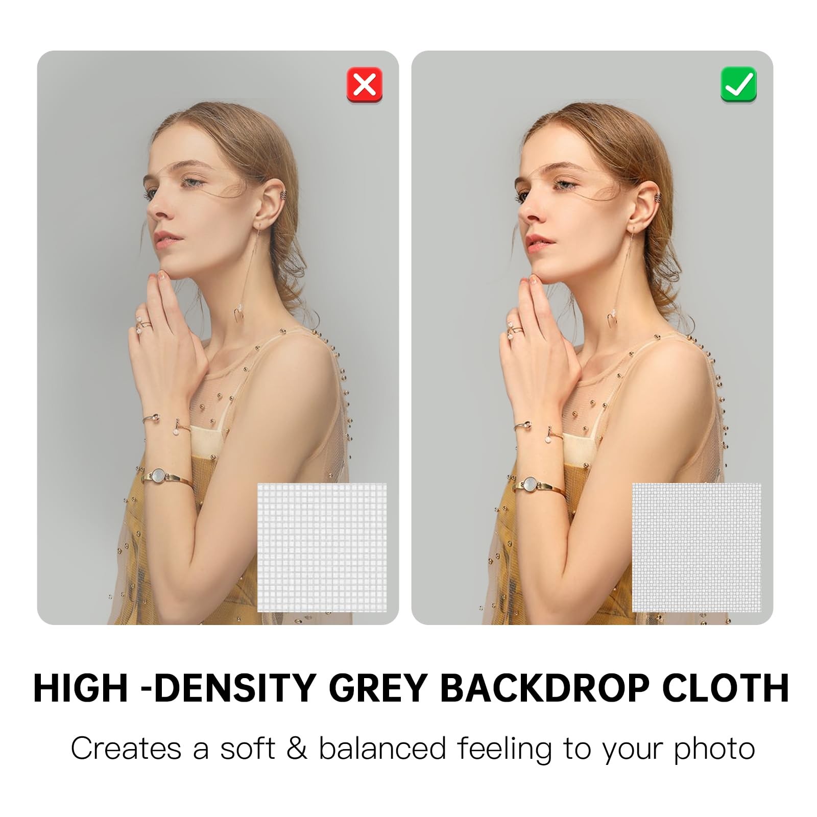 Light Grey 10 x 20 Ft Large Screen Backdrop Cloth for Photography, Non-Reflec…