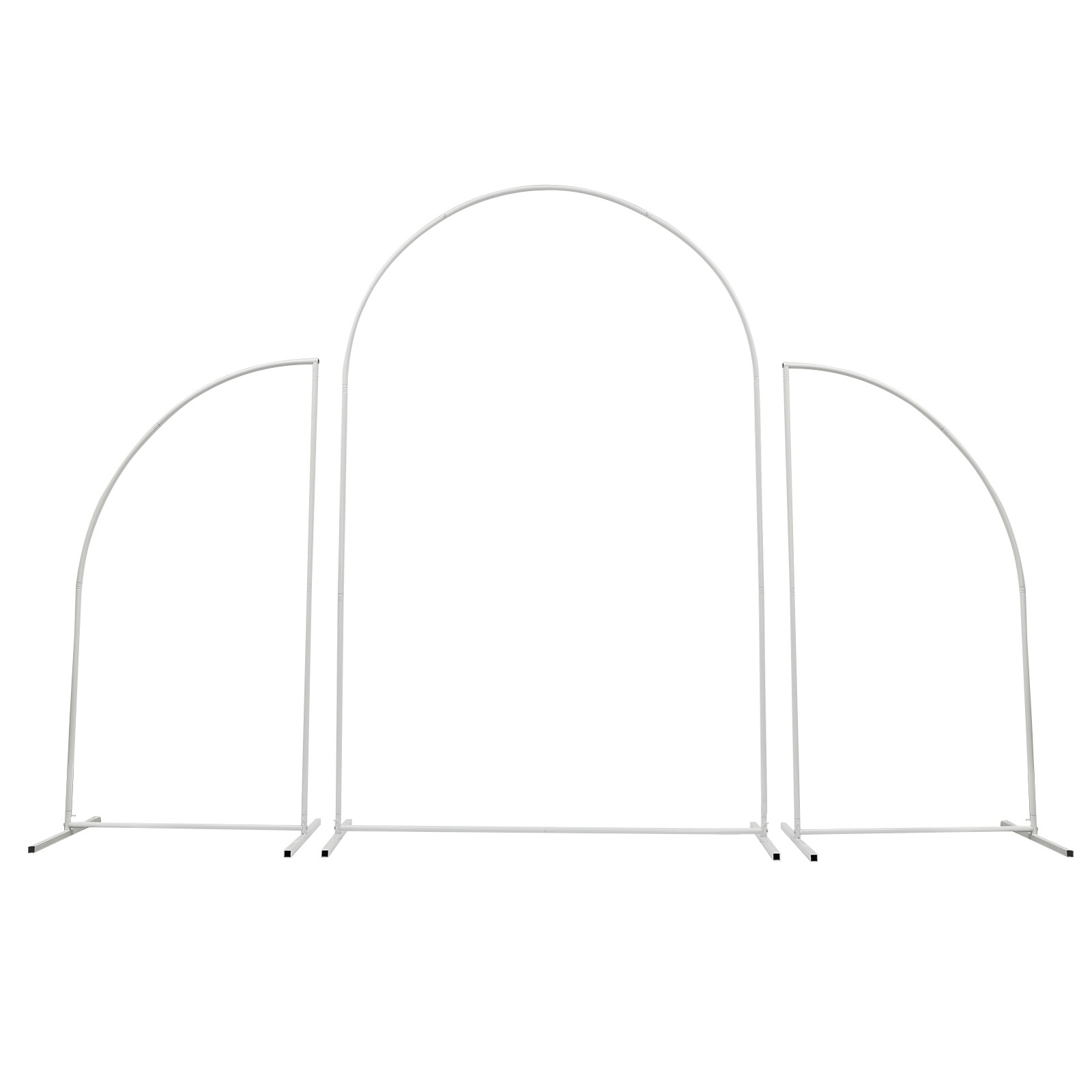 Wedding Arch Backdrop Stand Pink White Carbon Steel Frame Removable Cover