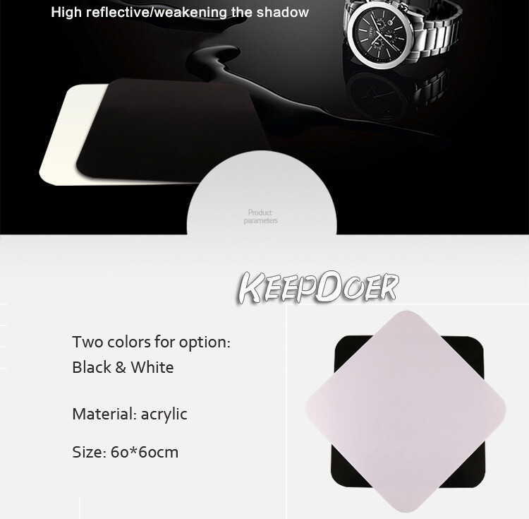Double Sides Acylic Reflector Board Photography Backdrop Background Prop Panel