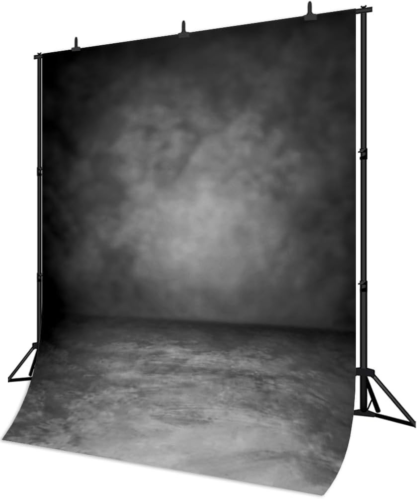 5X7Ft Black Abstract Retro Photography Backdrop for Stunning Portraits