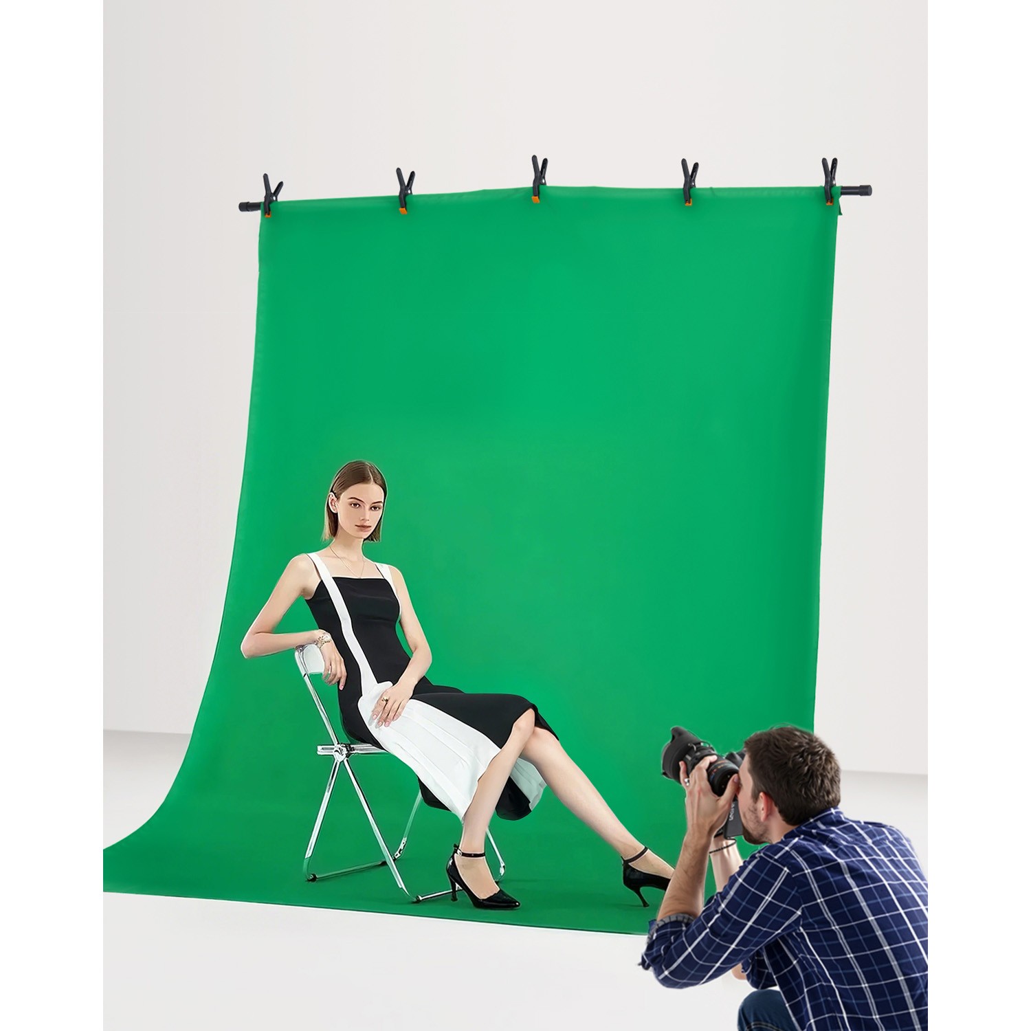 Uimoso Photo & Party Backdrop Stand Kit, Adjustable 5 x 6.5 ft