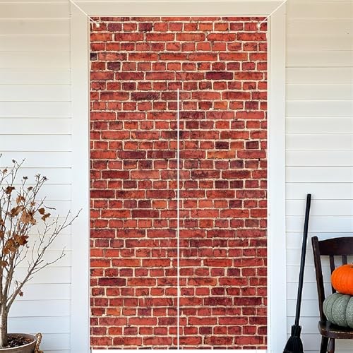 Brick Wall Backdrop Halloween Red Brick Wall Backdrop Decorations for Birthday