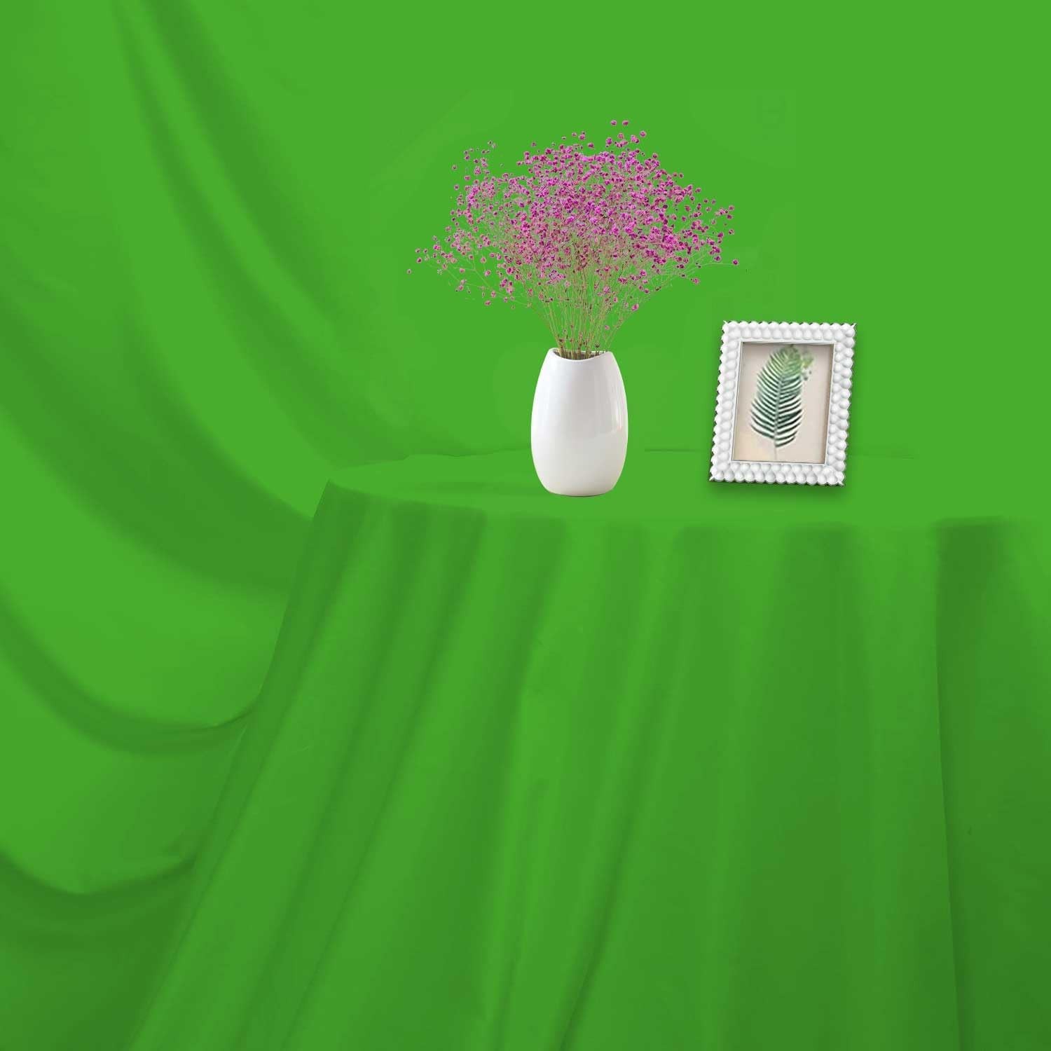 Green Screen Photo Backdrop for Photoshoot Green Background for Video 8×10 FT