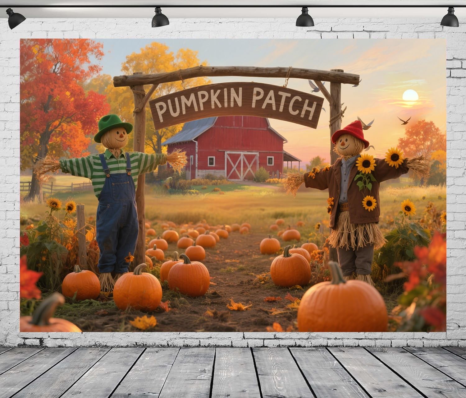Fall Thanksgiving Backdrop 7×5 FT Pumpkin Patch Harvest Rural Background Prop