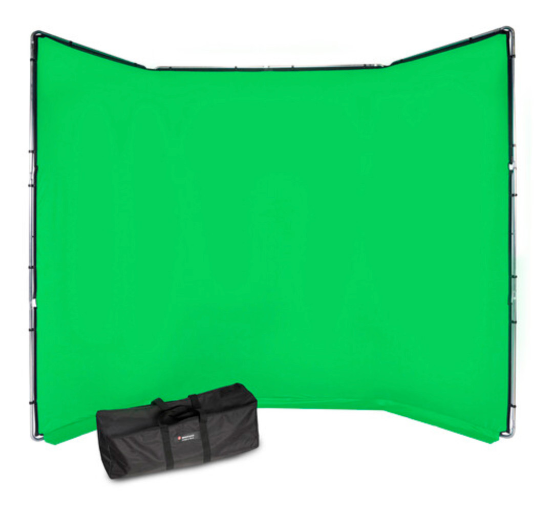 Manfrotto MLBG4301KG-RST Green Chroma Key FX Portable Background Kit 13.1 x 9.5′
