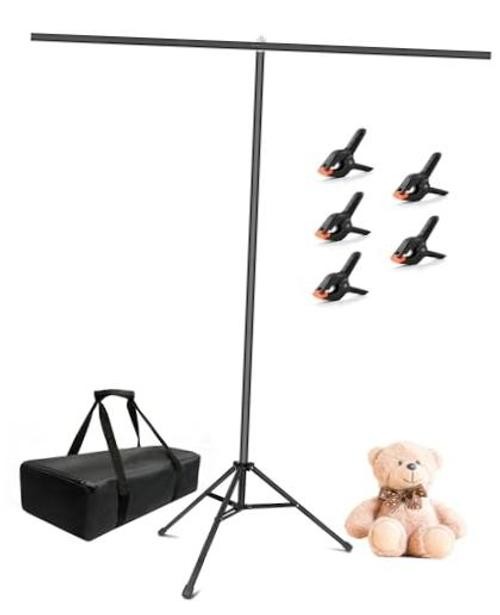 (HxW) T-Shape Photo Backdrop Stand, Portable Green Screen Stand Only 7x5ft