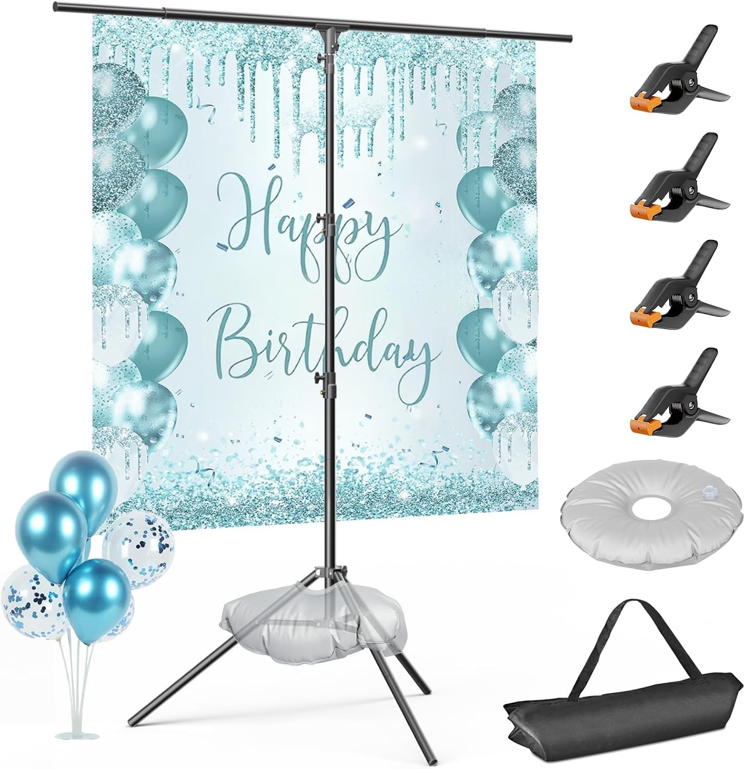T Shape Backdrop Stand 8.5x5ft Adjustable Green Screen Photo Banner Holder