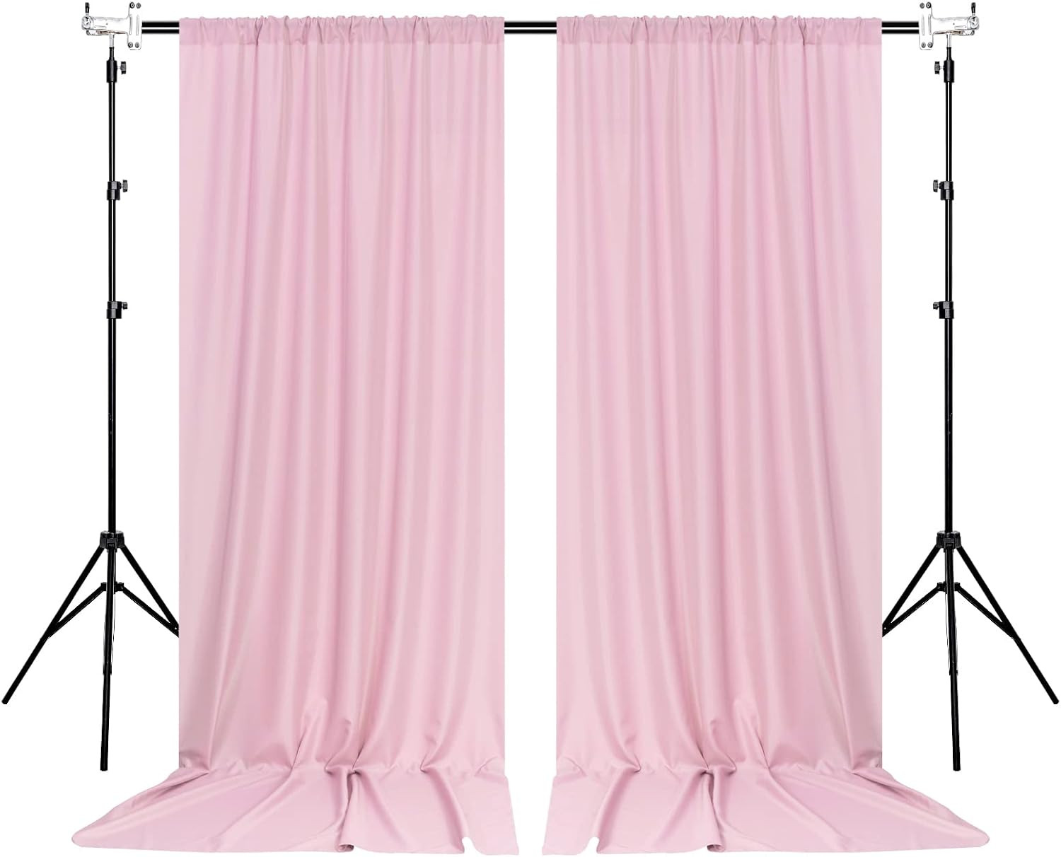 Pink Backdrop Curtain for Parties Rod Pocket Pink Curtains Photography Backdrop