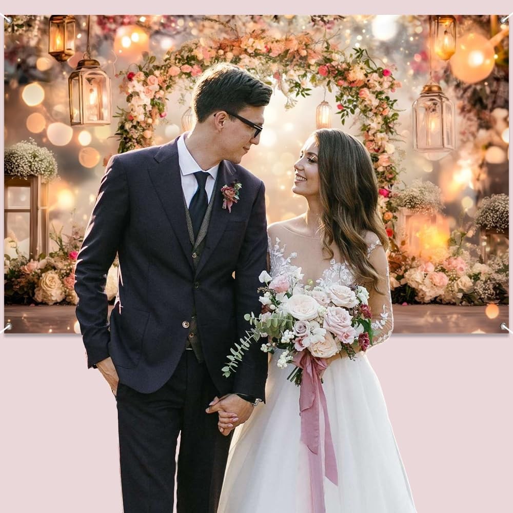 10×7 Ft Pink Valentines Day Backdrop Photography Studio Portrait Photo Props
