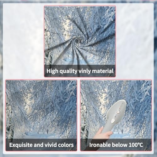 Snowy Forest Photo Background – Winter Wonderland Backdrop – 10x8ft Blue