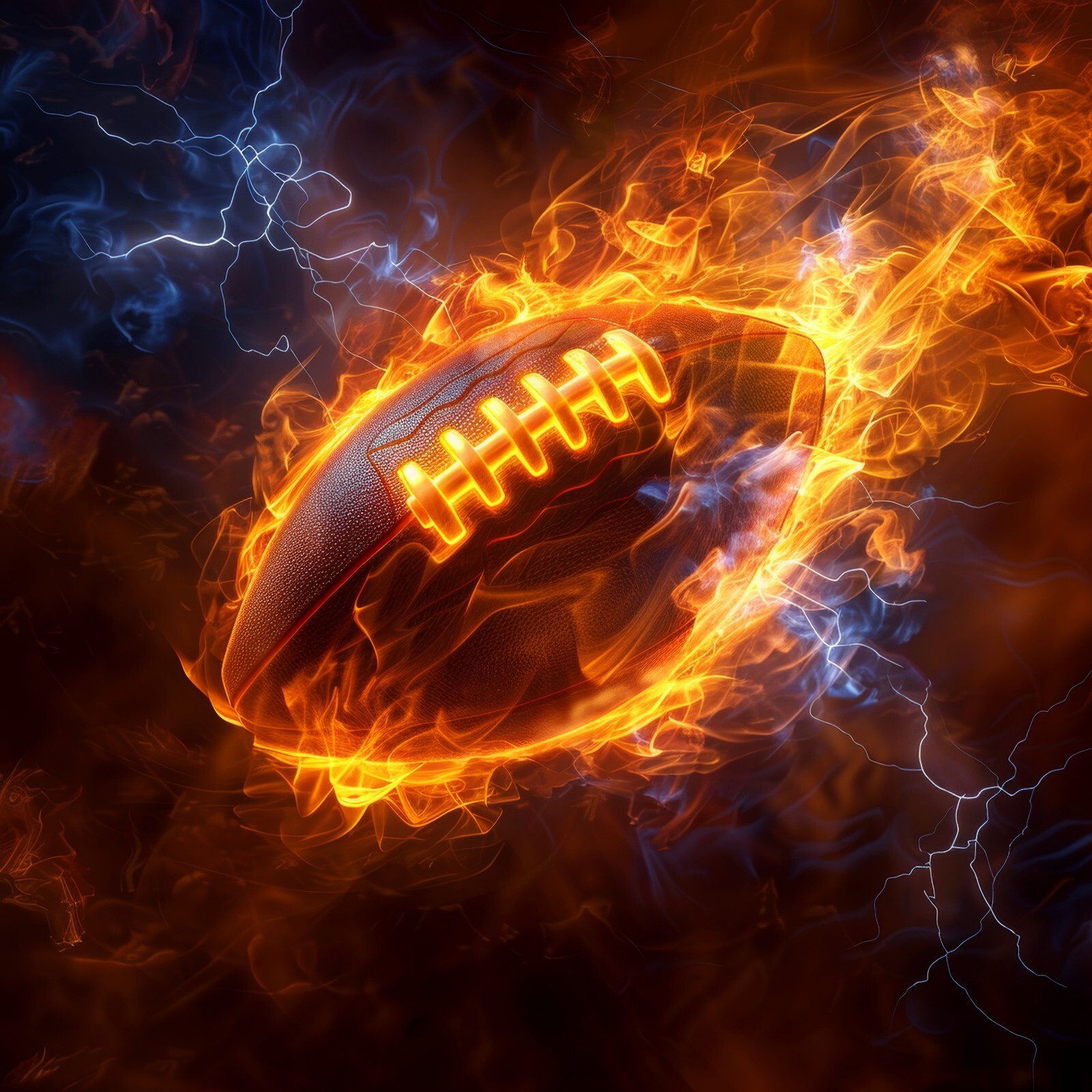 100 American Football Lightning Theme Digital Backdrop Overlay Studio Background