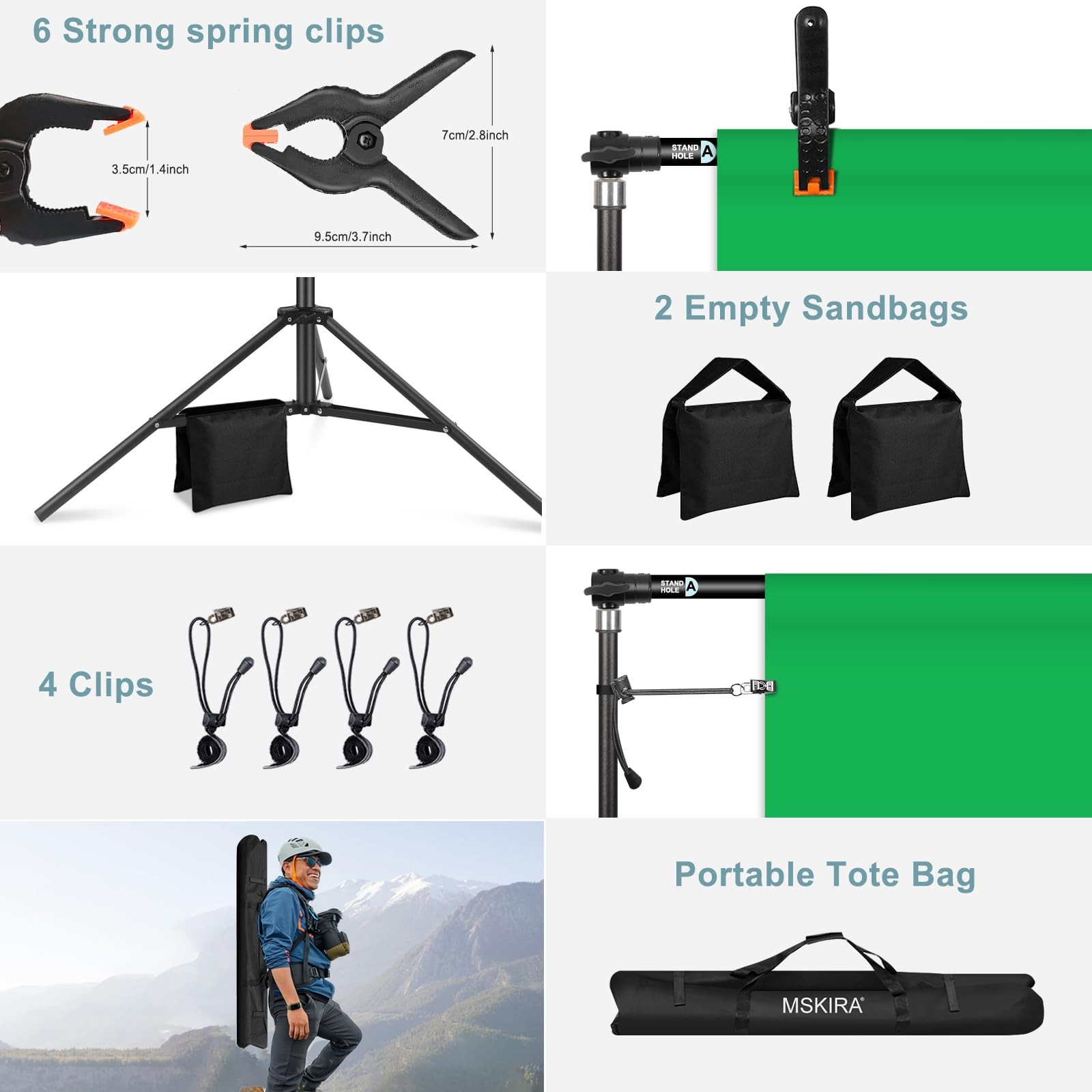 10.2x10Ft Heavy Duty Backdrop Stand, Adjustable Backdrop Support System Kit, …