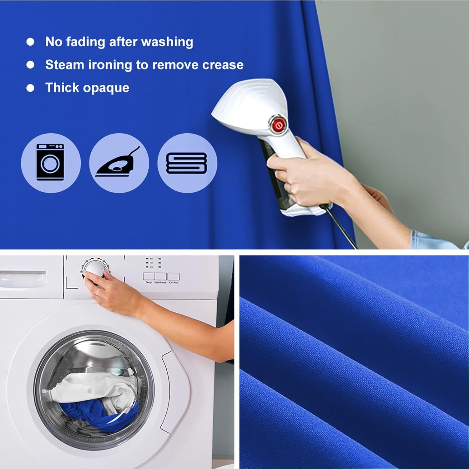 Professional 10x12ft Royal Blue Backdrop – Easy to Clean & Wrinkle-Resistant
