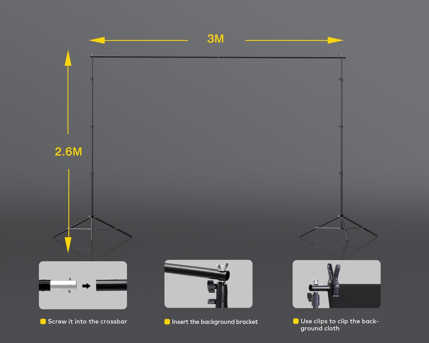 Photography Lighting Kit, 8.5 X 10 Ft Backdrop Stands with Green Screen, Softbox