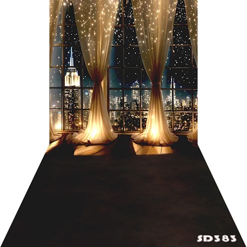 10’x20’Computer-painted Window Curtain Cityview Scenic Backdrop Background SD383