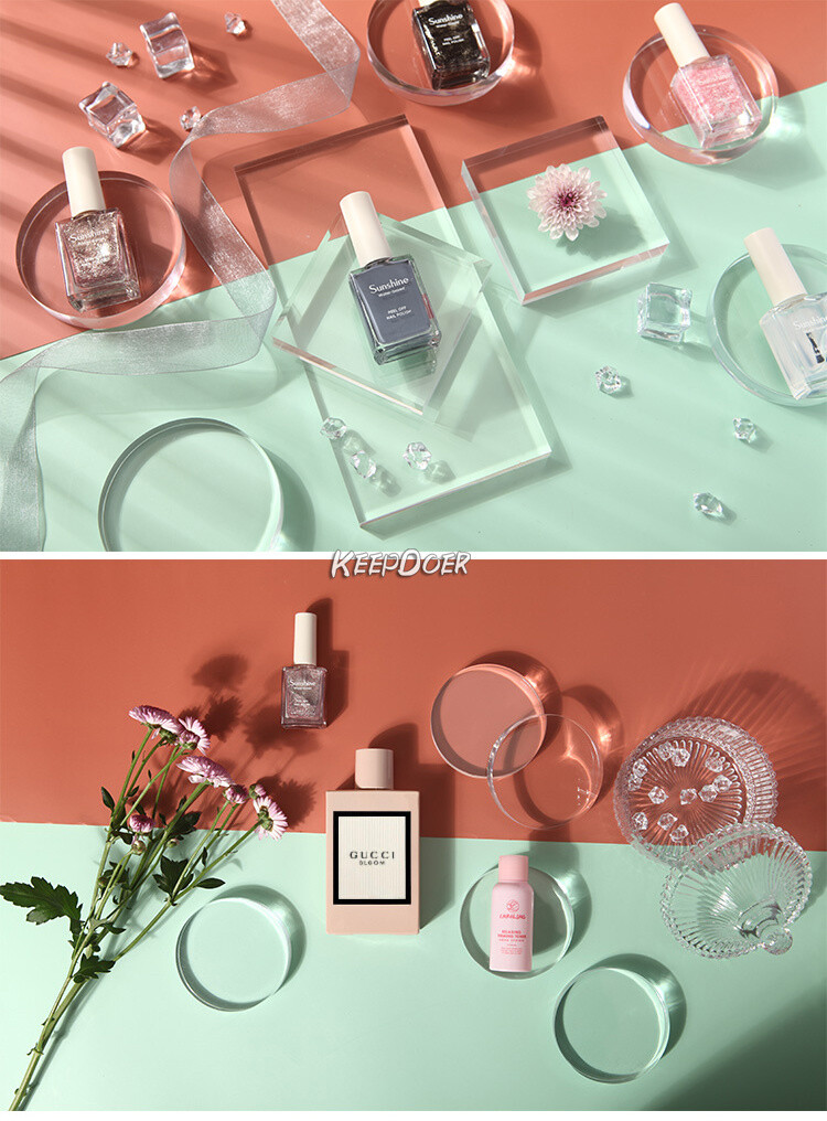 Cube Round Square Acrylic Board Photography Props For Cosmetics Makeup Jewelry