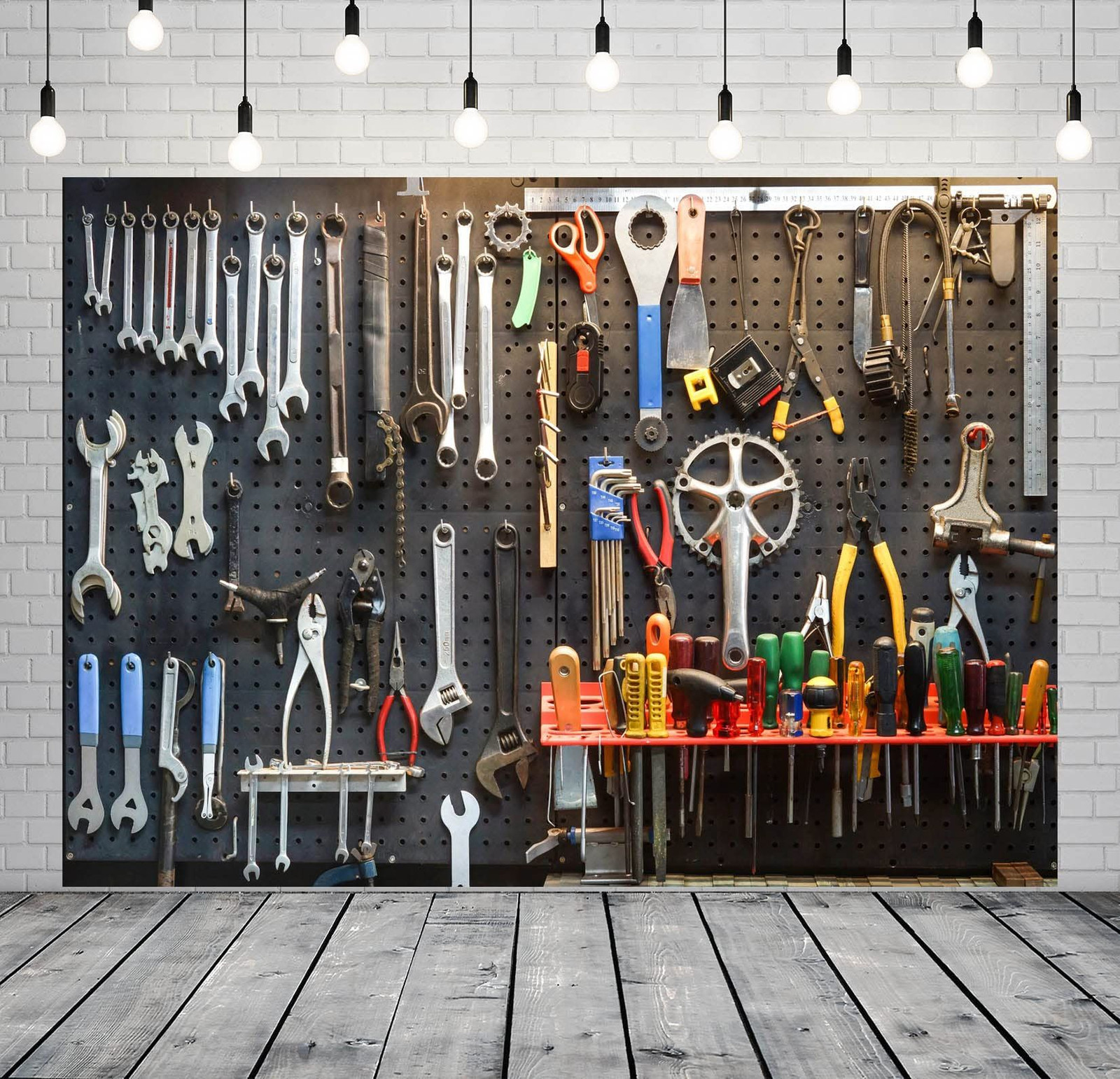 BELECO 7x5ft Fabric Workshop Tools Backdrop Garage Mechanic 7x5FT, A14197