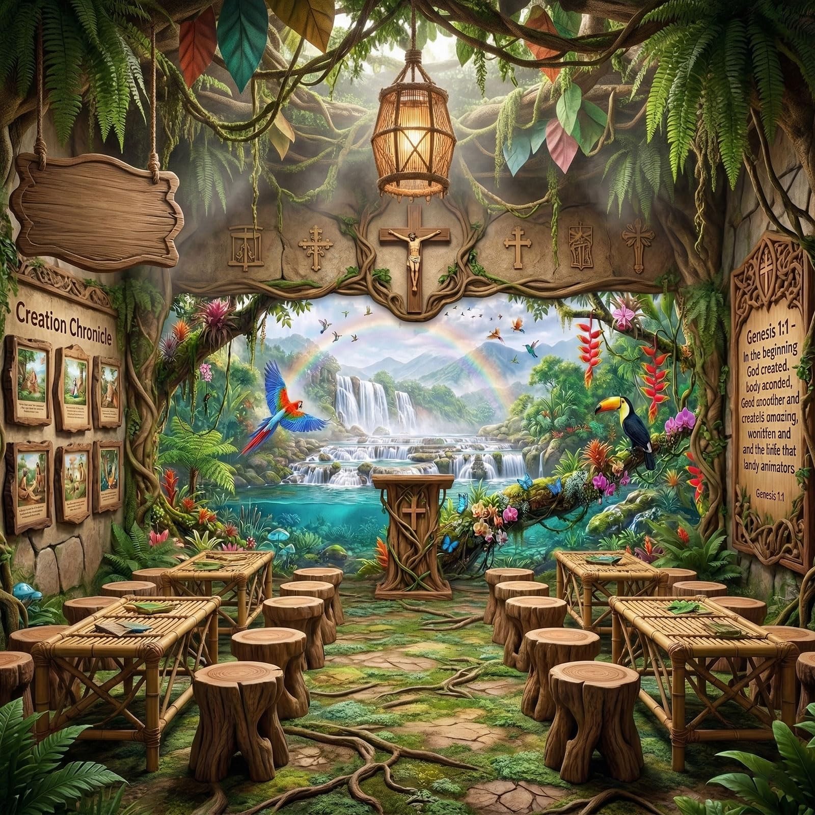 2026 VBS School Backdrop Party Extra Large Decorations for Photoshoot 18X6 FT…