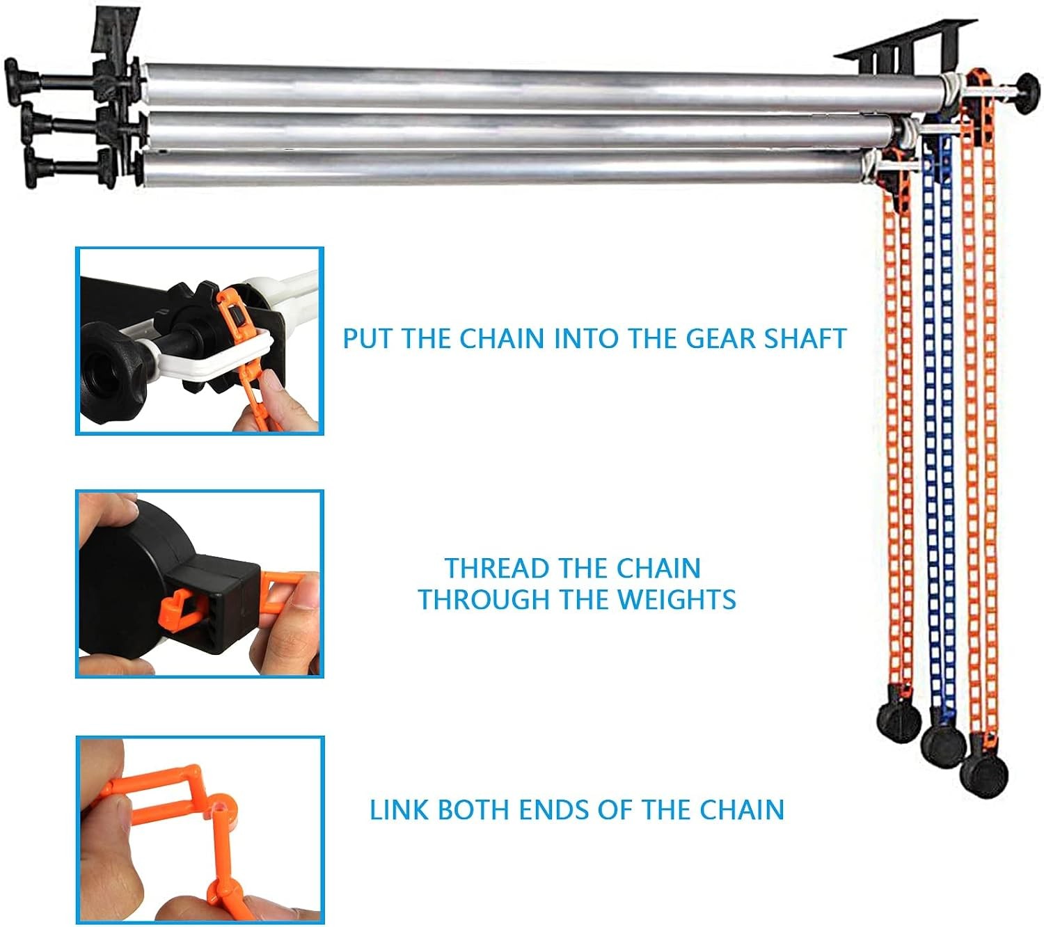 Photography Backdrop Wall Mount 3 Roller Support System Manual Photo Background