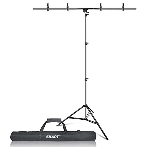 T-Shape Portable Background Backdrop Support Stand Kit 5ft Wide 8.5ft Tall