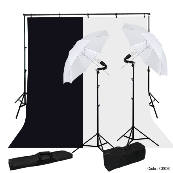 Studio Photo Photography Umbrella Light 9×10 Support Backdrop Stand Lighting Kit