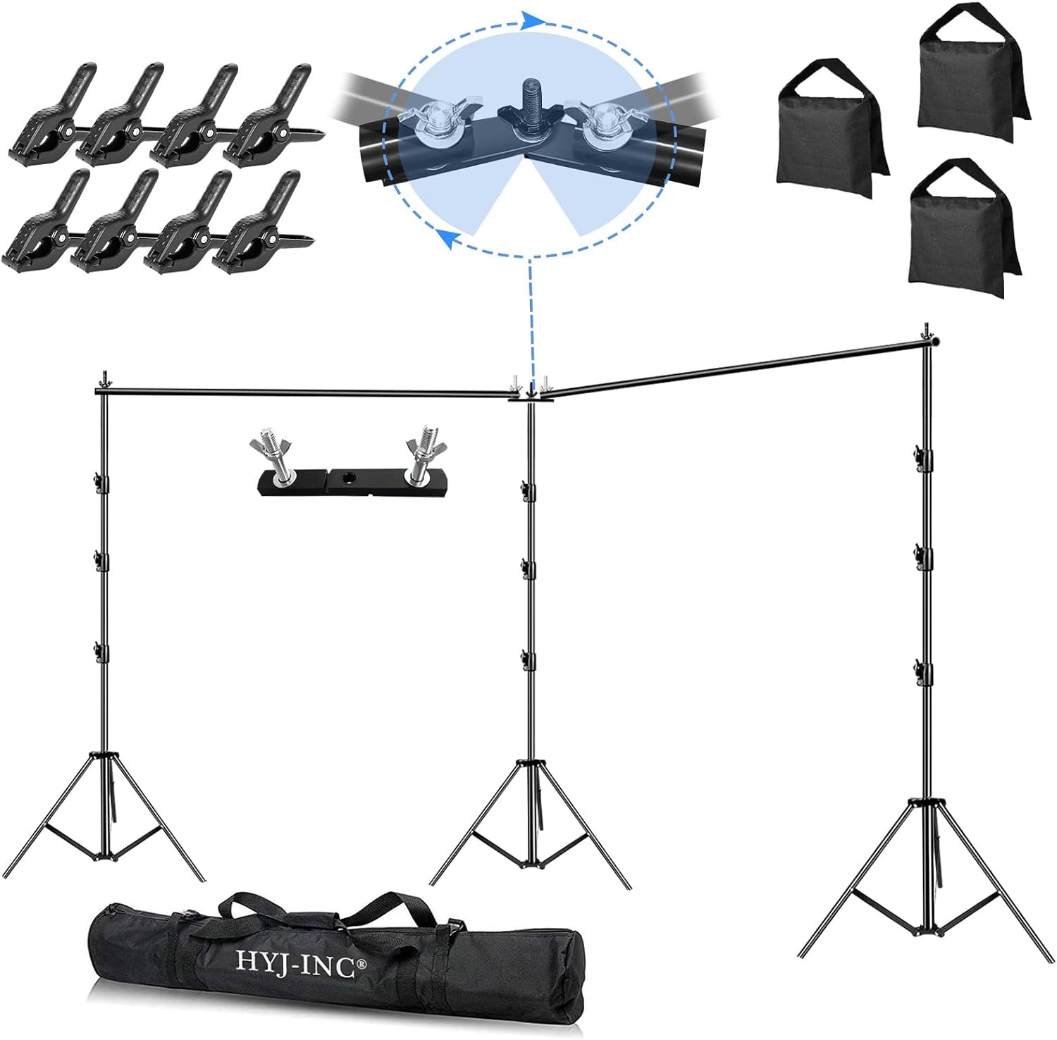 HYJ-INC Photo Video Studio 20Ft (Wide) X 10Ft (Tall) Heavy Duty Adjustable Width