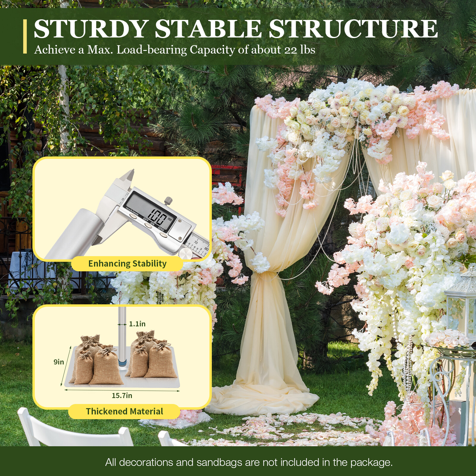 10FT Heavy Duty Backdrop Stand Kit Background Photography Stainless Steel