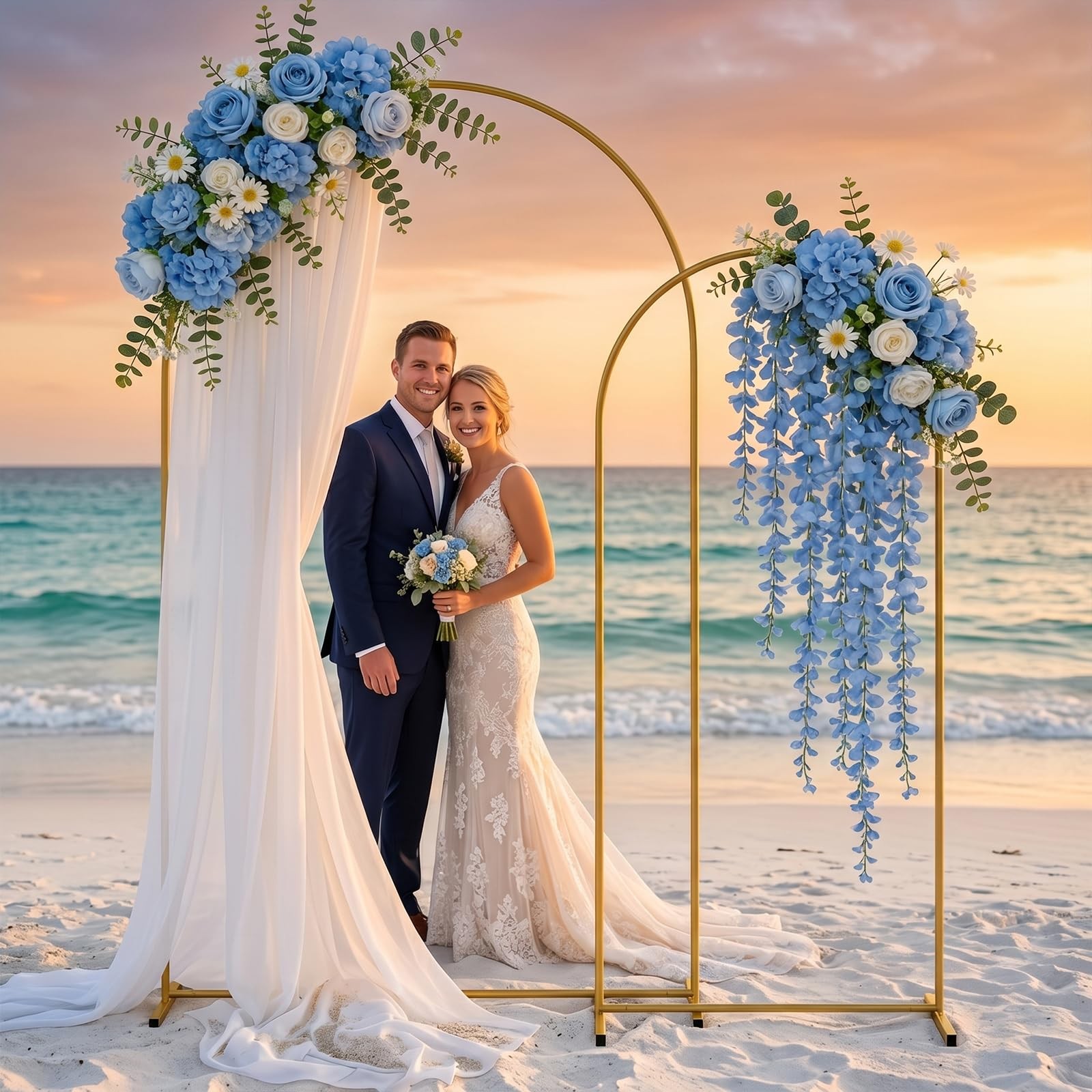 Metal Arch Backdrop Stand 7.2FT+6FT: Wedding Arch Frame for Ceremony Balloon …