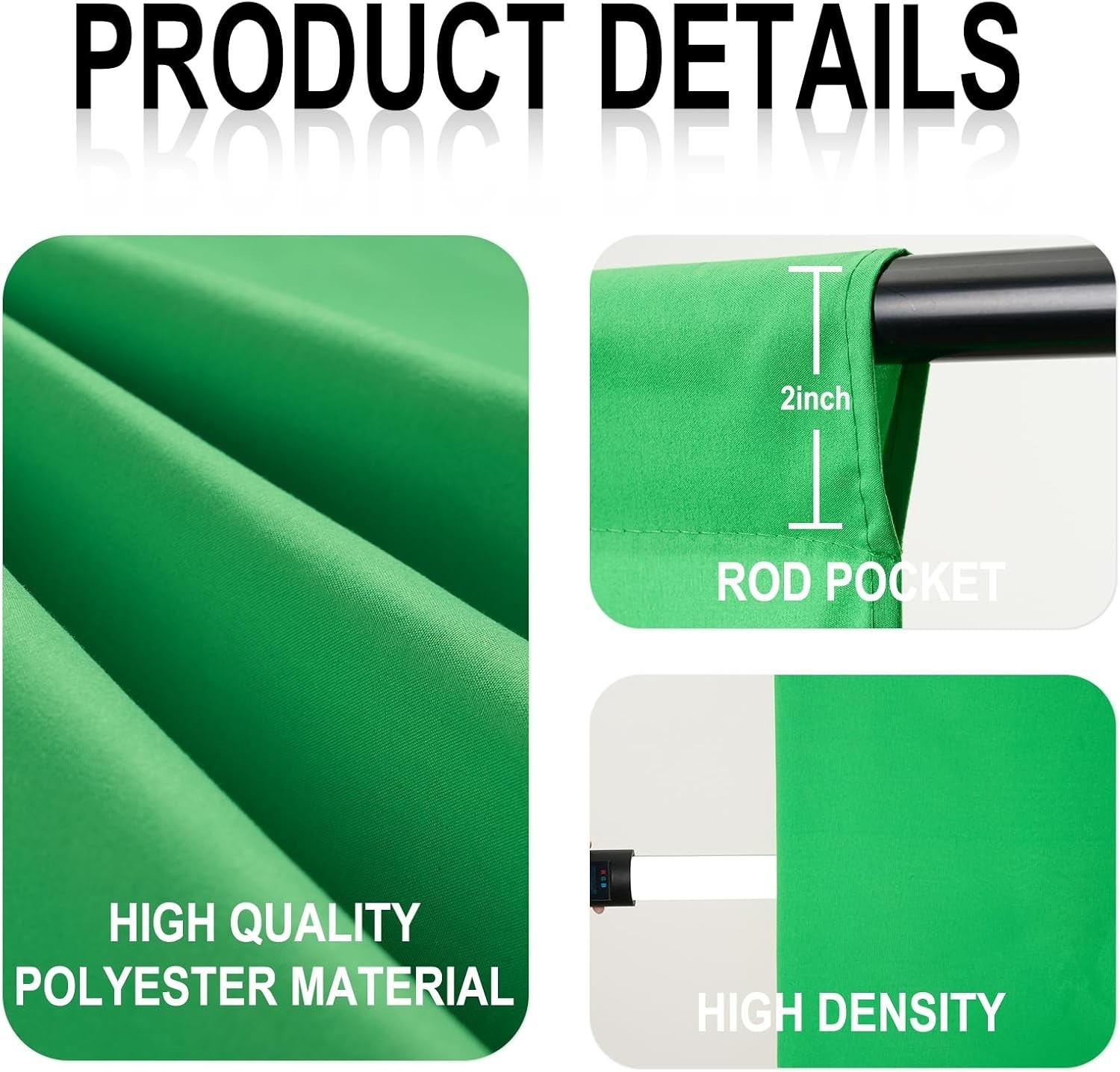 10 x 20 ft Green Photography Backdrop Lightweight Easy to Iron for All Occasions