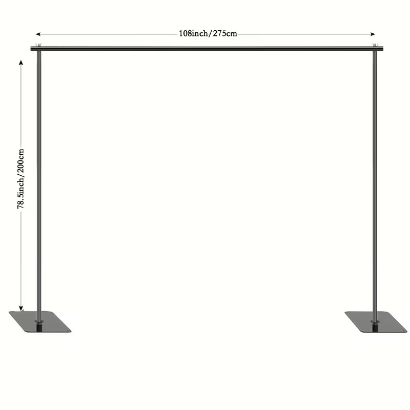 10×6.5ft Adjustable Backdrop Stand Heavy Duty Metal Background Support System
