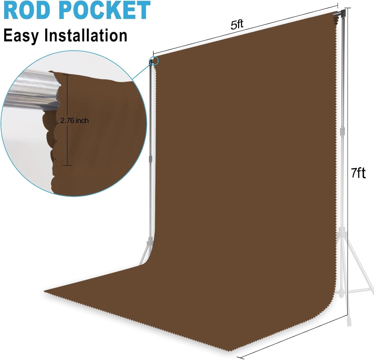 Versatile 5x7FT Brown Backdrop for Weddings, Parties, and Product Photography