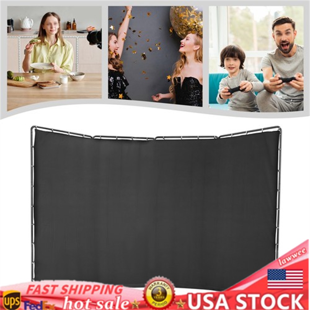 Backdrop Stand Floor Standing Photography Backdrop Stand w/Black Cloth 4*2.4m
