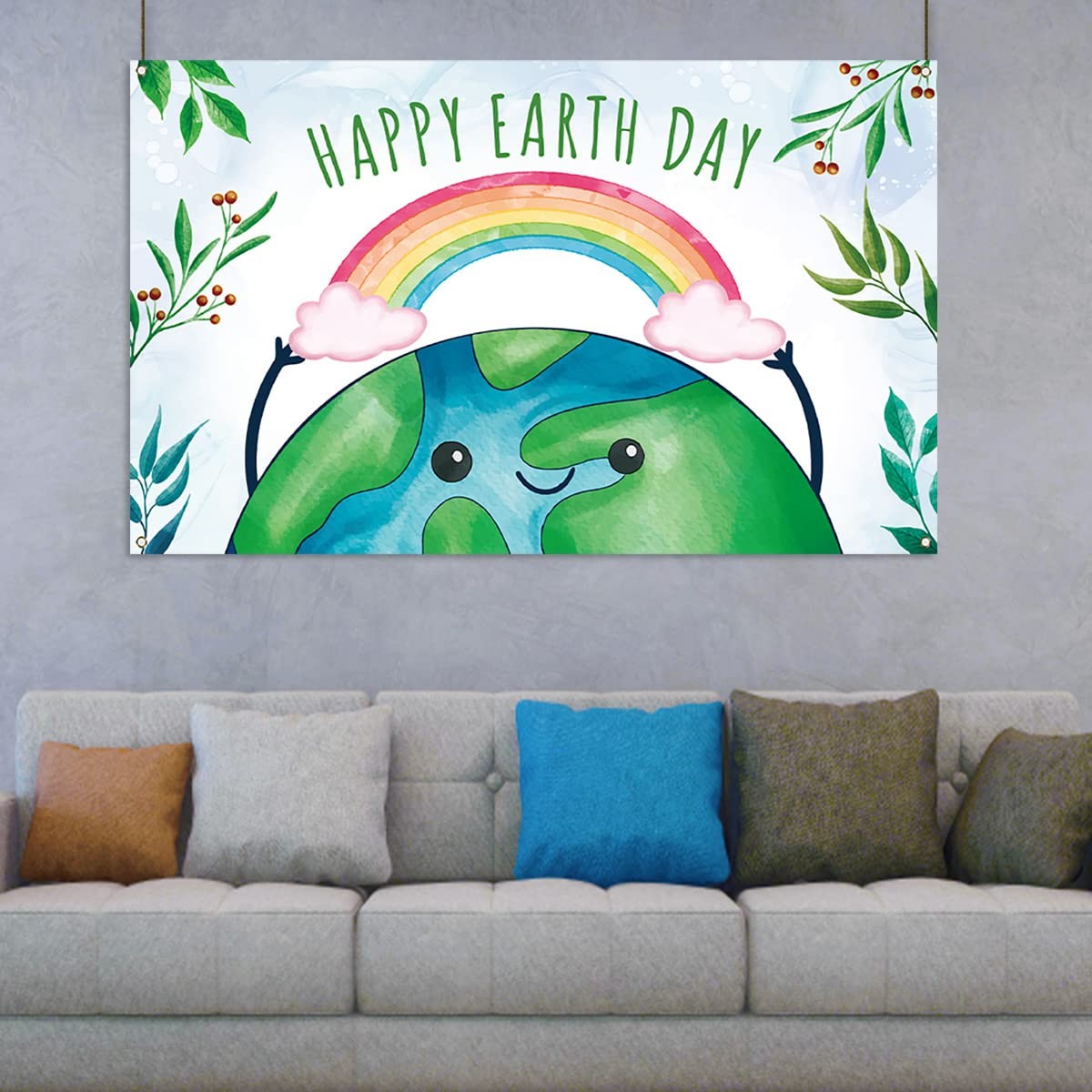 Vohado Earth Day Photo Booth Backdrop April 22 Travel Themed One Size, Green