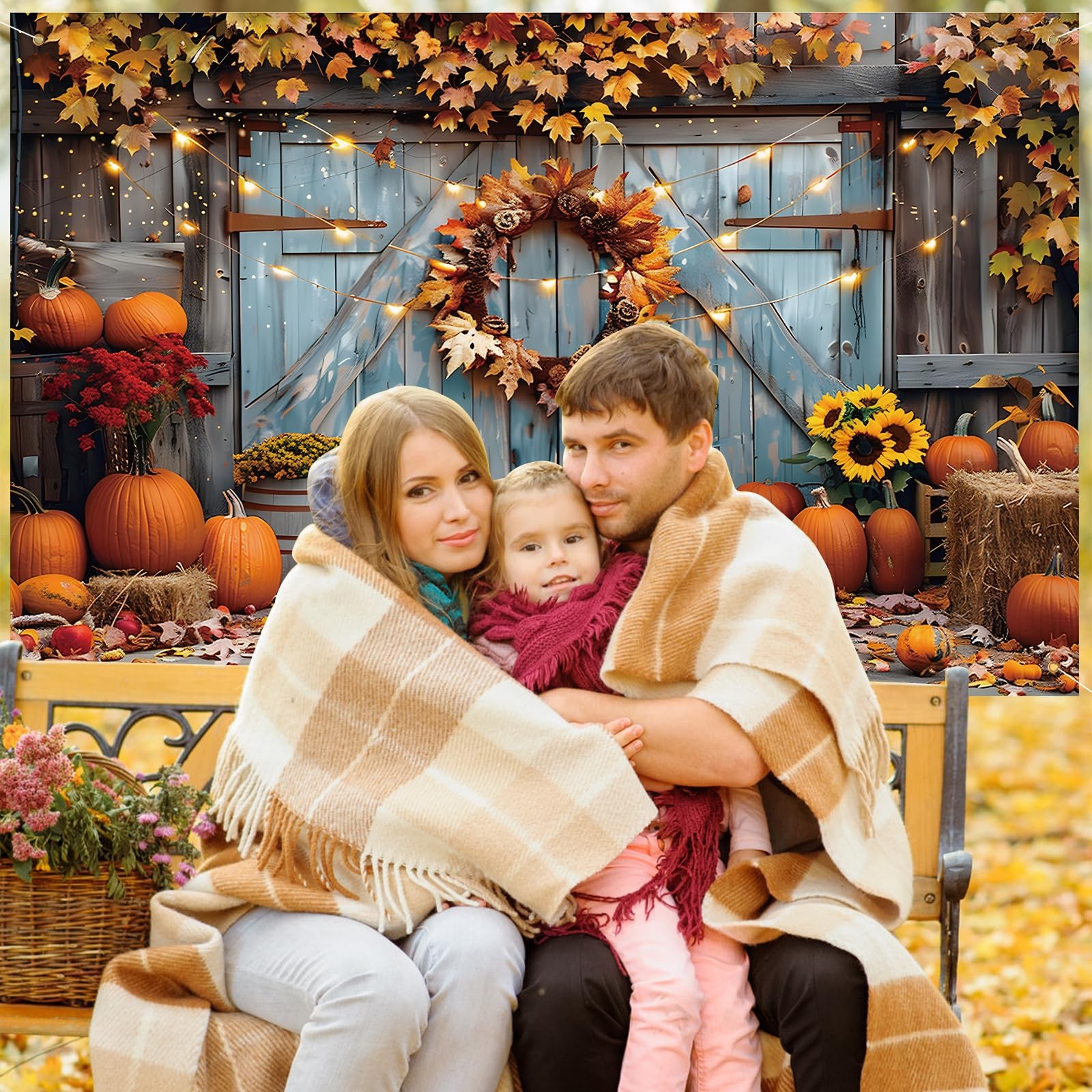 Fall Photography Backdrop Autumn Pumpkin Harvest Backdrop Photo Props Thanksg…