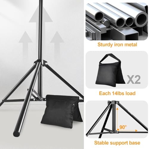 Photo Backdrop Stand kit, 8.5 x 10 ft Back Drop Adjustable Frame for 8.5x10ft