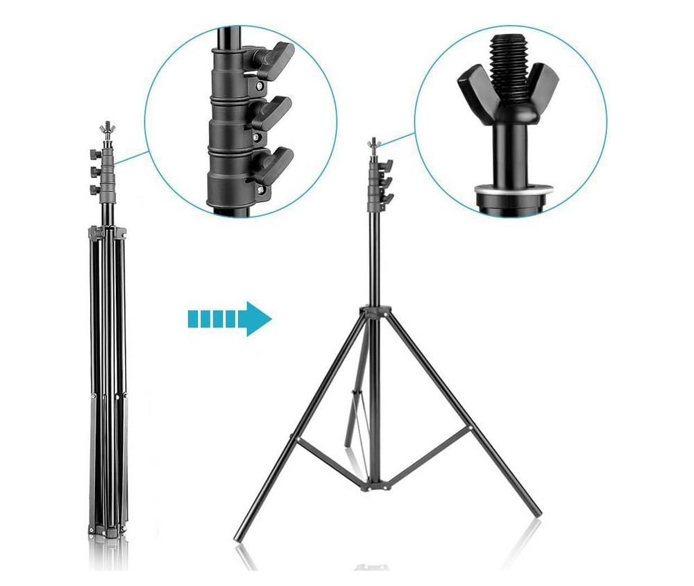 Photography Backdrop Support System 10ft x 8.5ft Adjustable Photo Background Kit