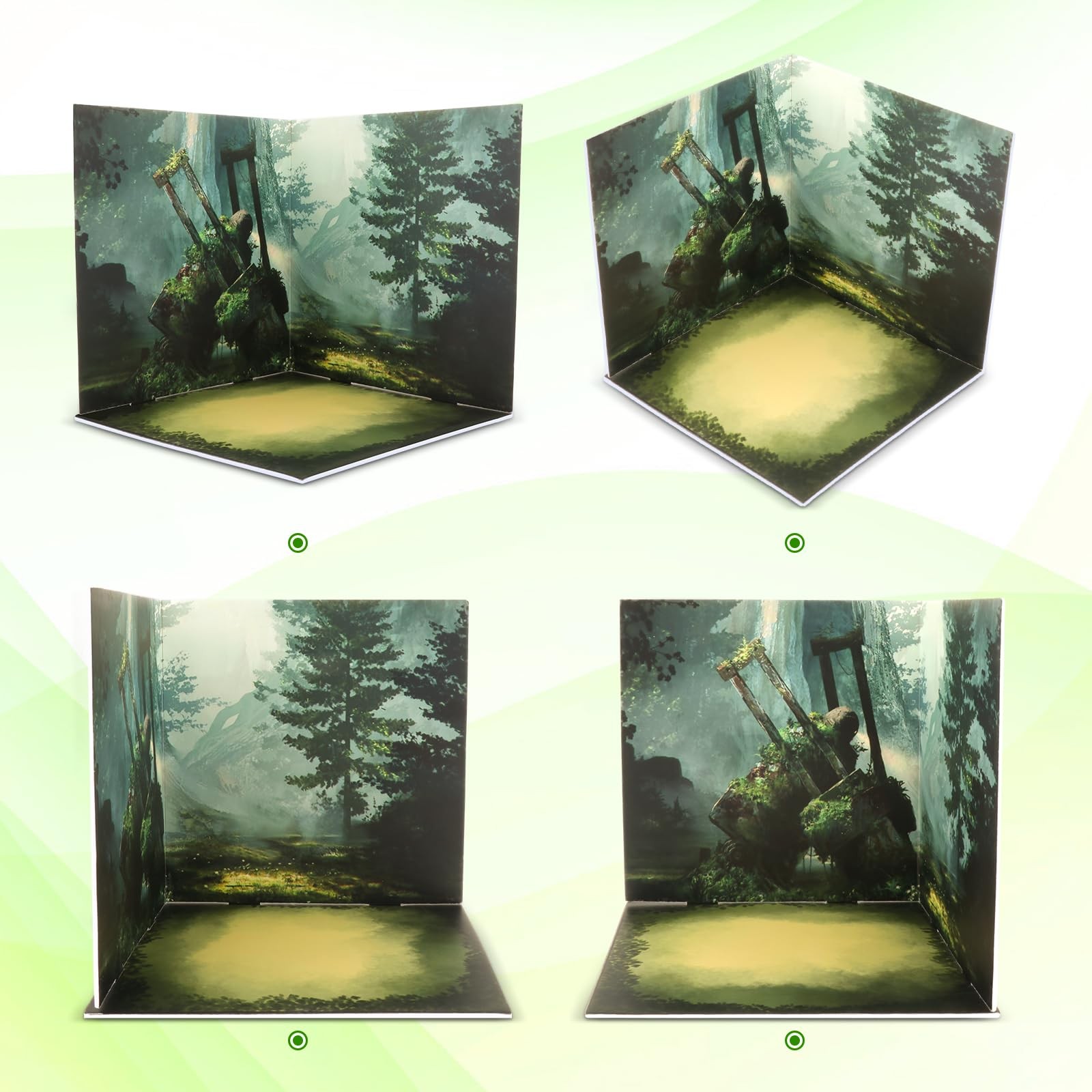 1/12 Scale Display Backdrop for Action Figures and Diecast One Size, Forest