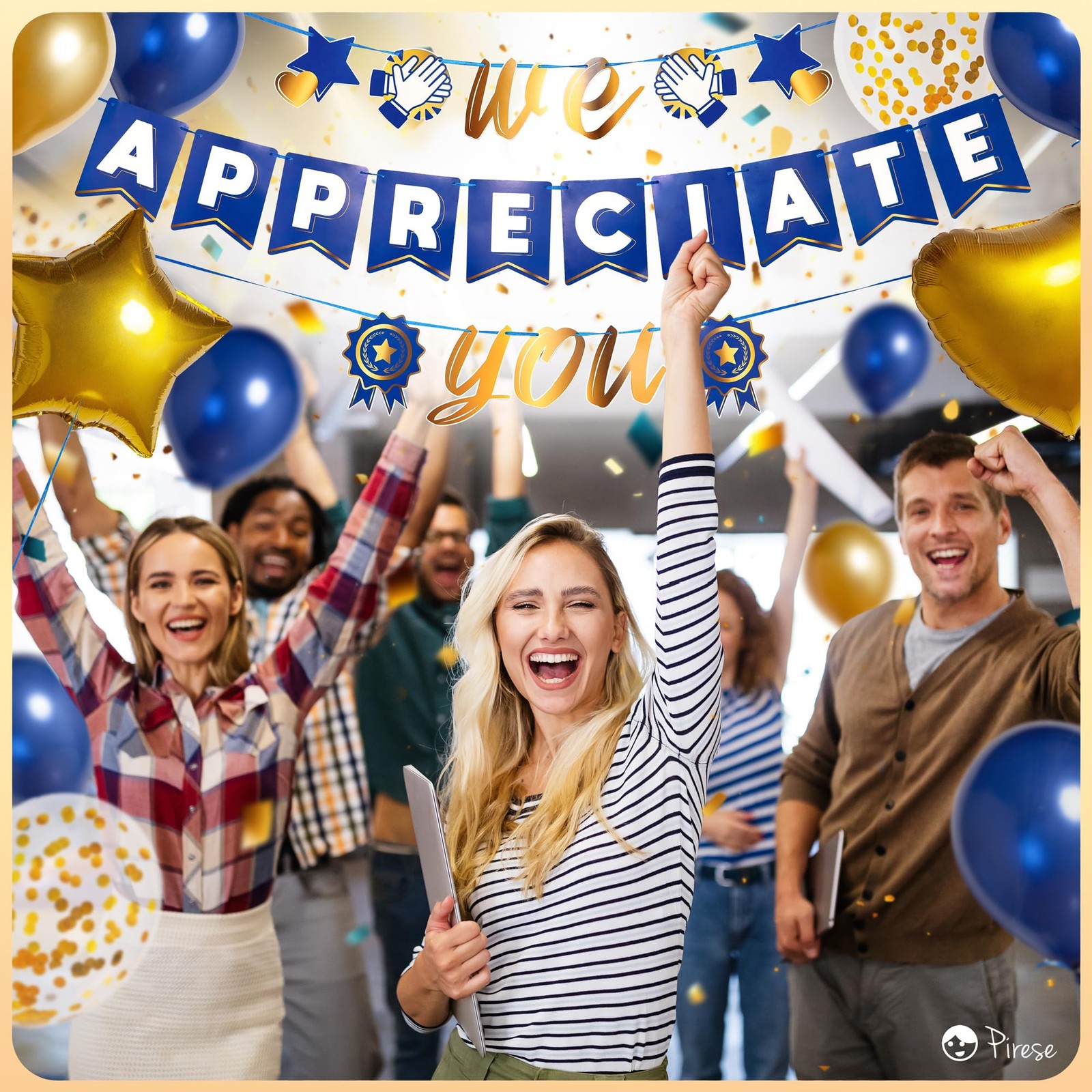 Pirese We Appreciate You Banner Decorations, Employee Appreciation Decoration…