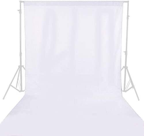 6×10 Feet White Polyester Backdrop Curtain Wedding Party Banquet Fabric Backdrop