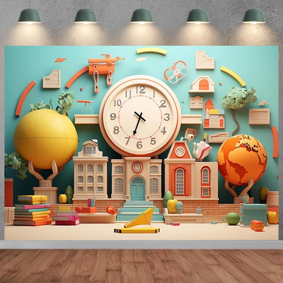 Back to School Photography Backdrop 7x5ft Kids Teacher Classroom Office Decor